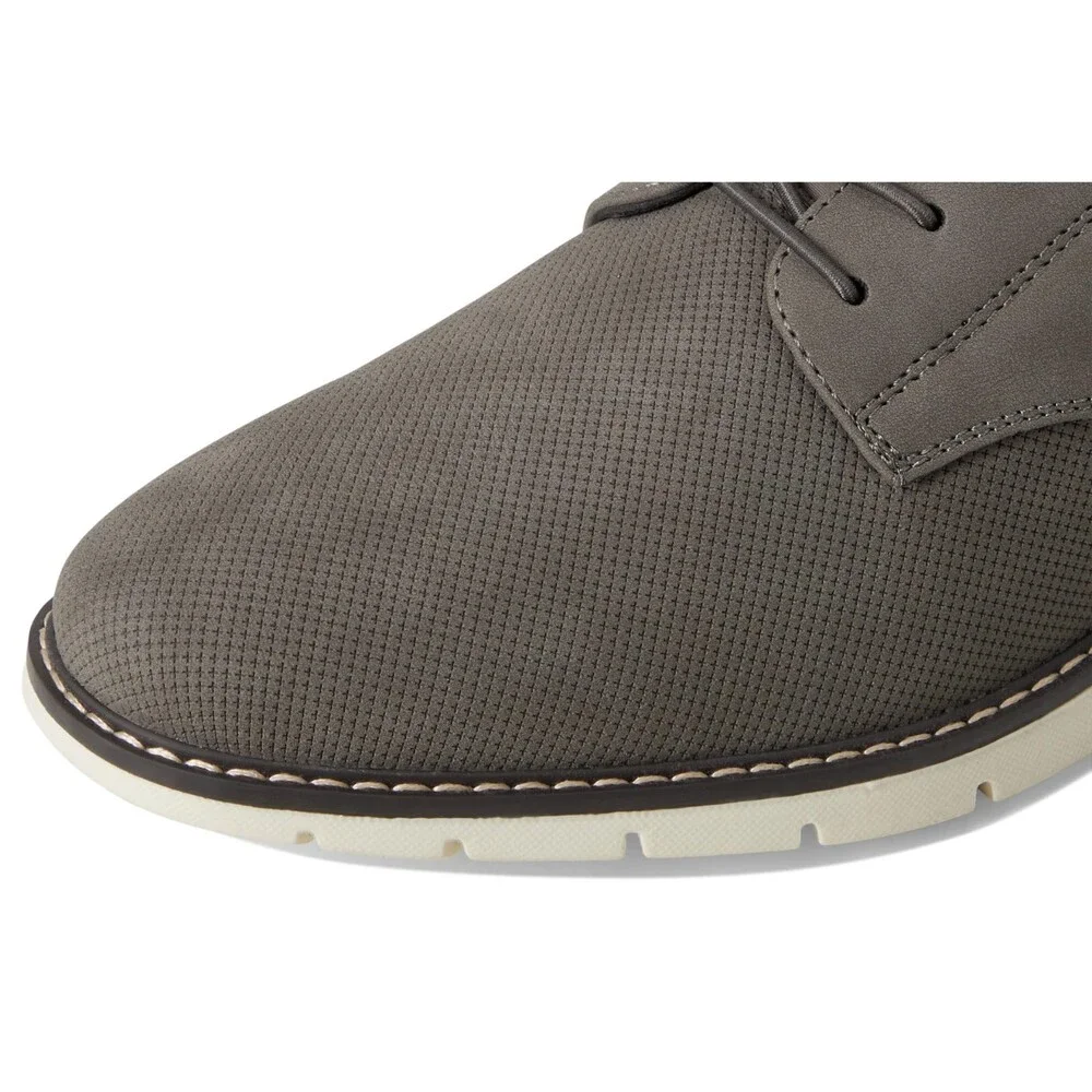 Steve Madden Mleddon Oxford Men's 9 D Gray Suede Round Toe Dress Shoes ZOGG3656